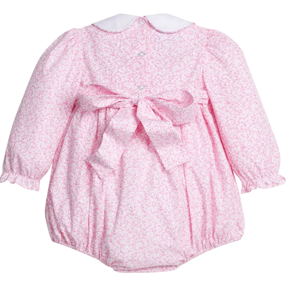 Smocked Natalie Bubble in Pink Vinings