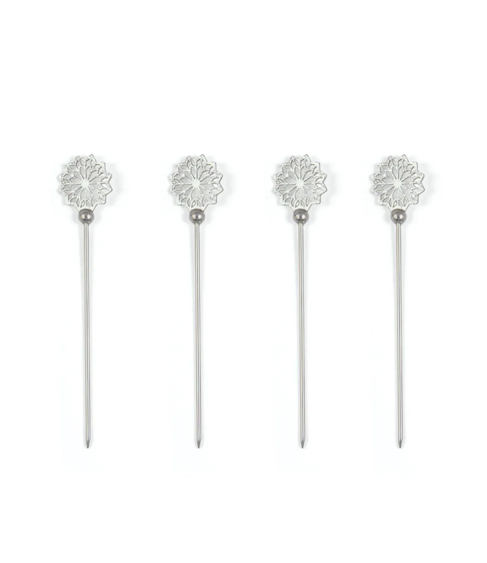 Snowflake Cocktail Picks, Set of 4