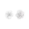 Snowflower Rose Studs