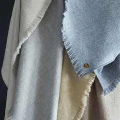 Soft Grey Double Sided Baby Alpaca Throw Blanket