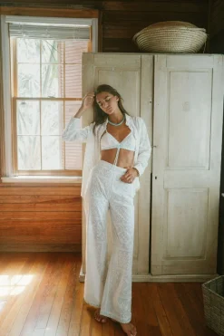 Something Blue Pants in White