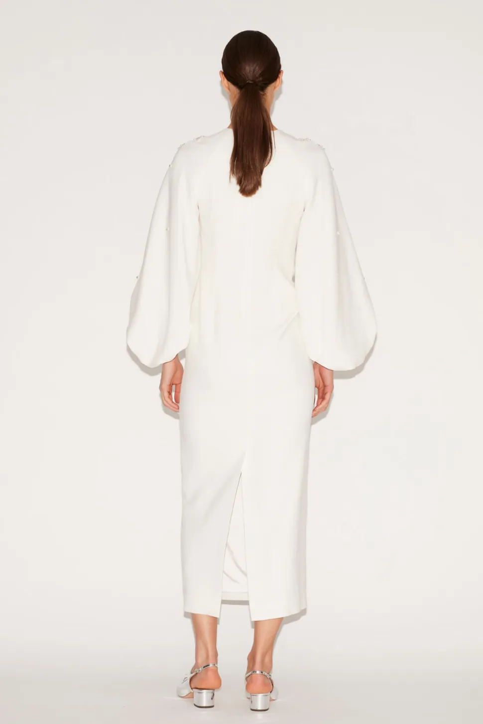 Sondra Midi Dress White Embellished Sable
