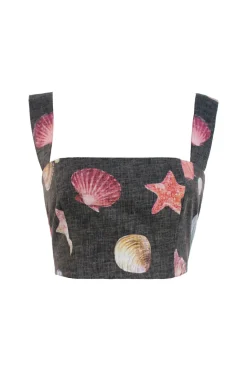 Sotavento Top in Conchitas Black Print