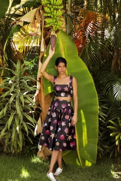 Sotavento Top in Conchitas Black Print