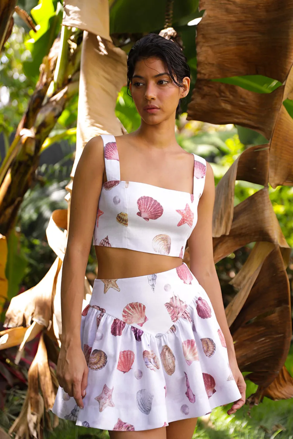 Sotavento Top in Conchitas White Print