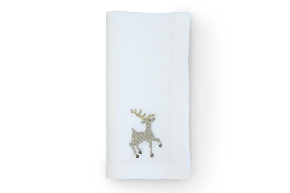 Sparkling Reindeer Napkin and Placemat, Set of 2