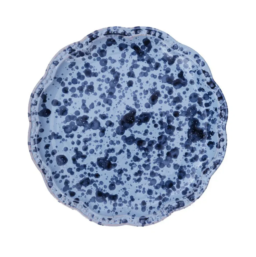Speckled Dessert Plate in Blue