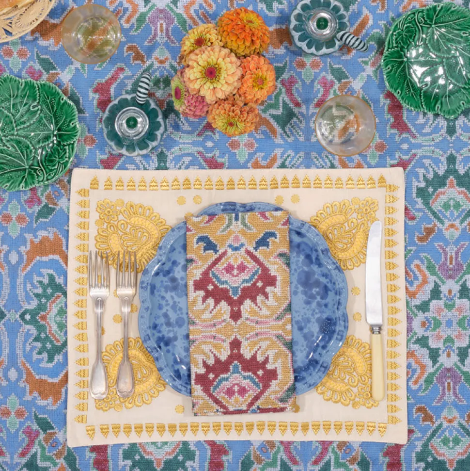 Speckled Dinner Plate in Blue