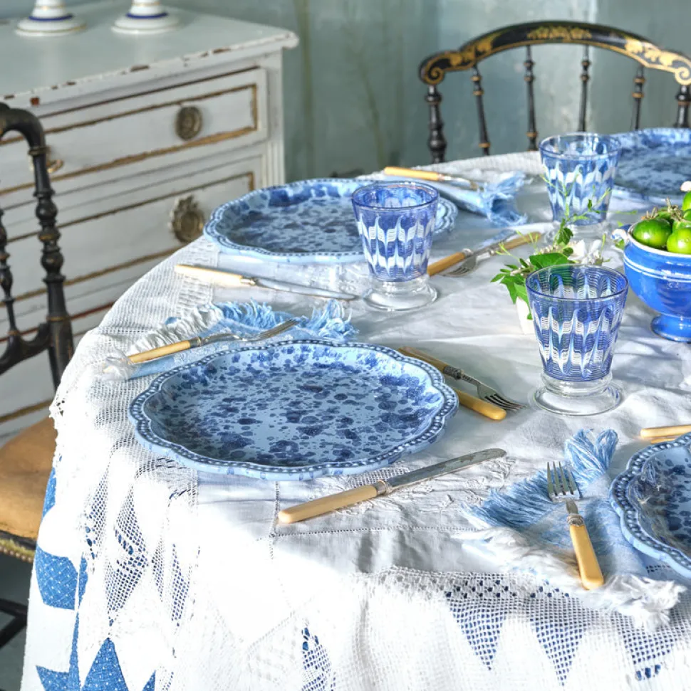 Speckled Dinner Plate in Blue