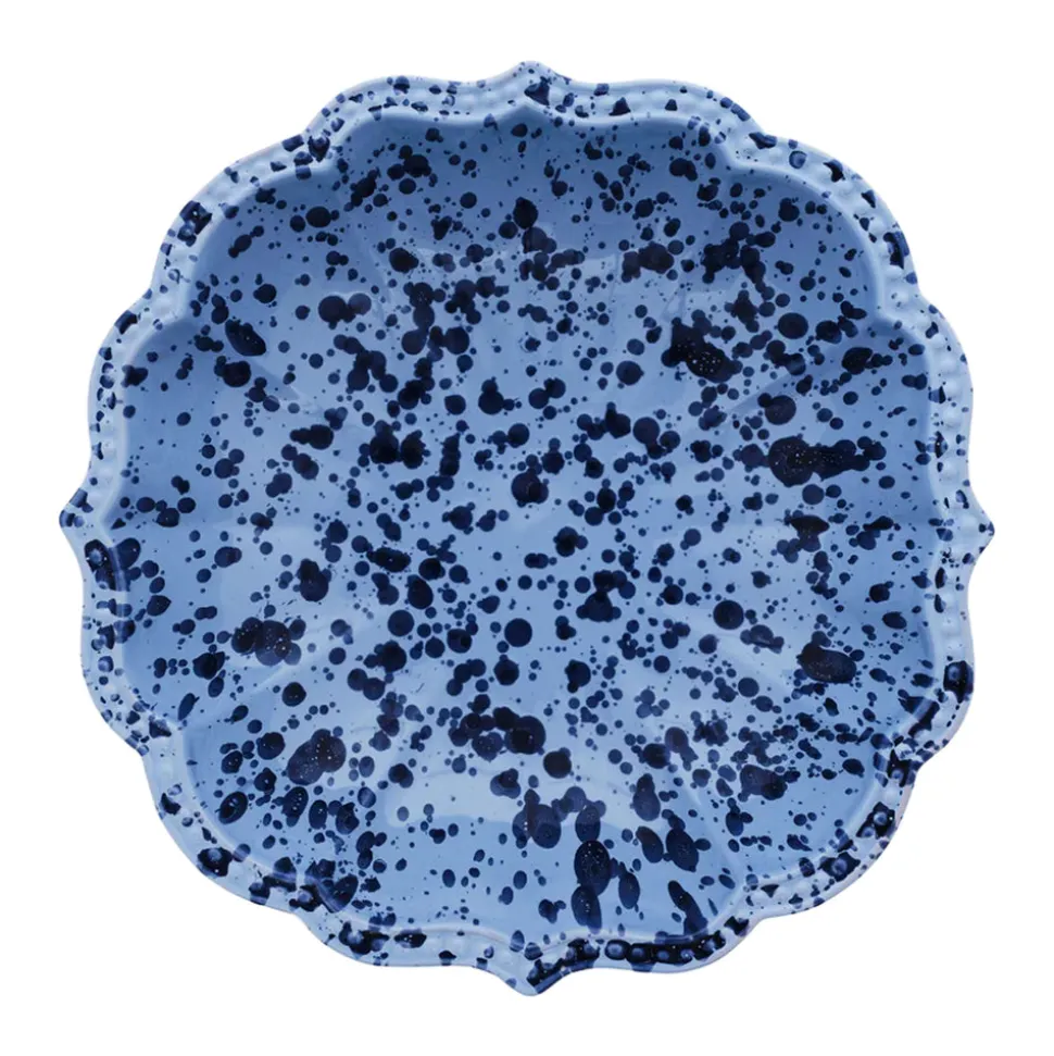 Speckled Serving Bowl in Blue
