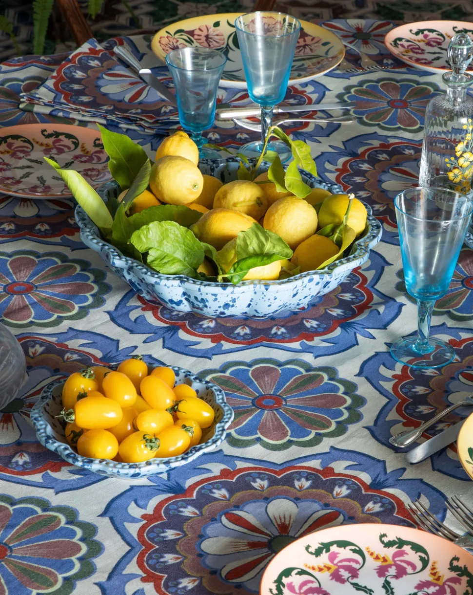 Speckled Serving Bowl in Blue