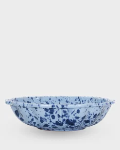Speckled Serving Bowl in Blue