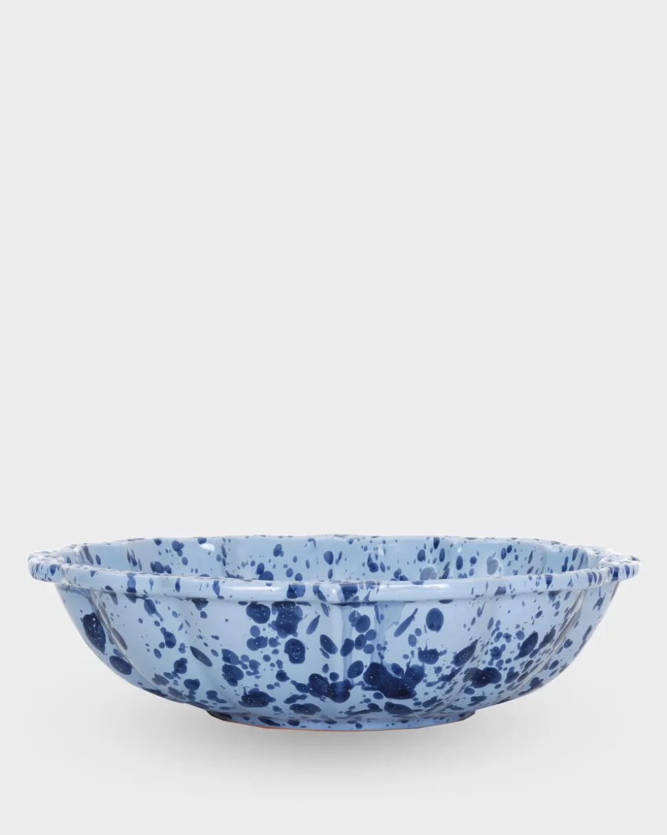 Speckled Serving Bowl in Blue
