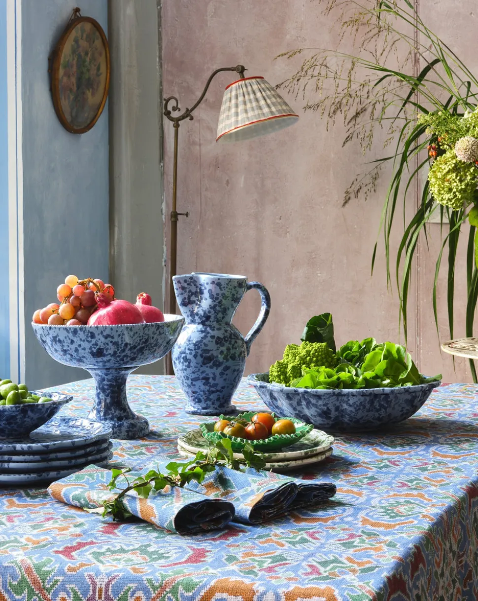 Speckled Serving Bowl in Blue