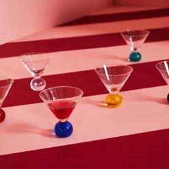 Spice Glasses, Ball-Stem Martini Glass, Set of Two