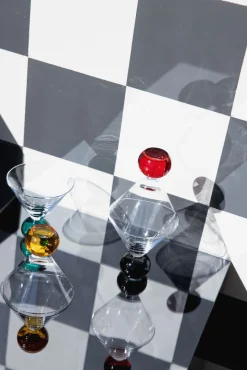 Spice Glasses, Ball-Stem Martini Glass, Set of Two