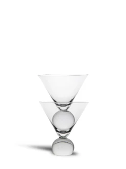 Spice Glasses, Ball-Stem Martini Glass, Set of Two