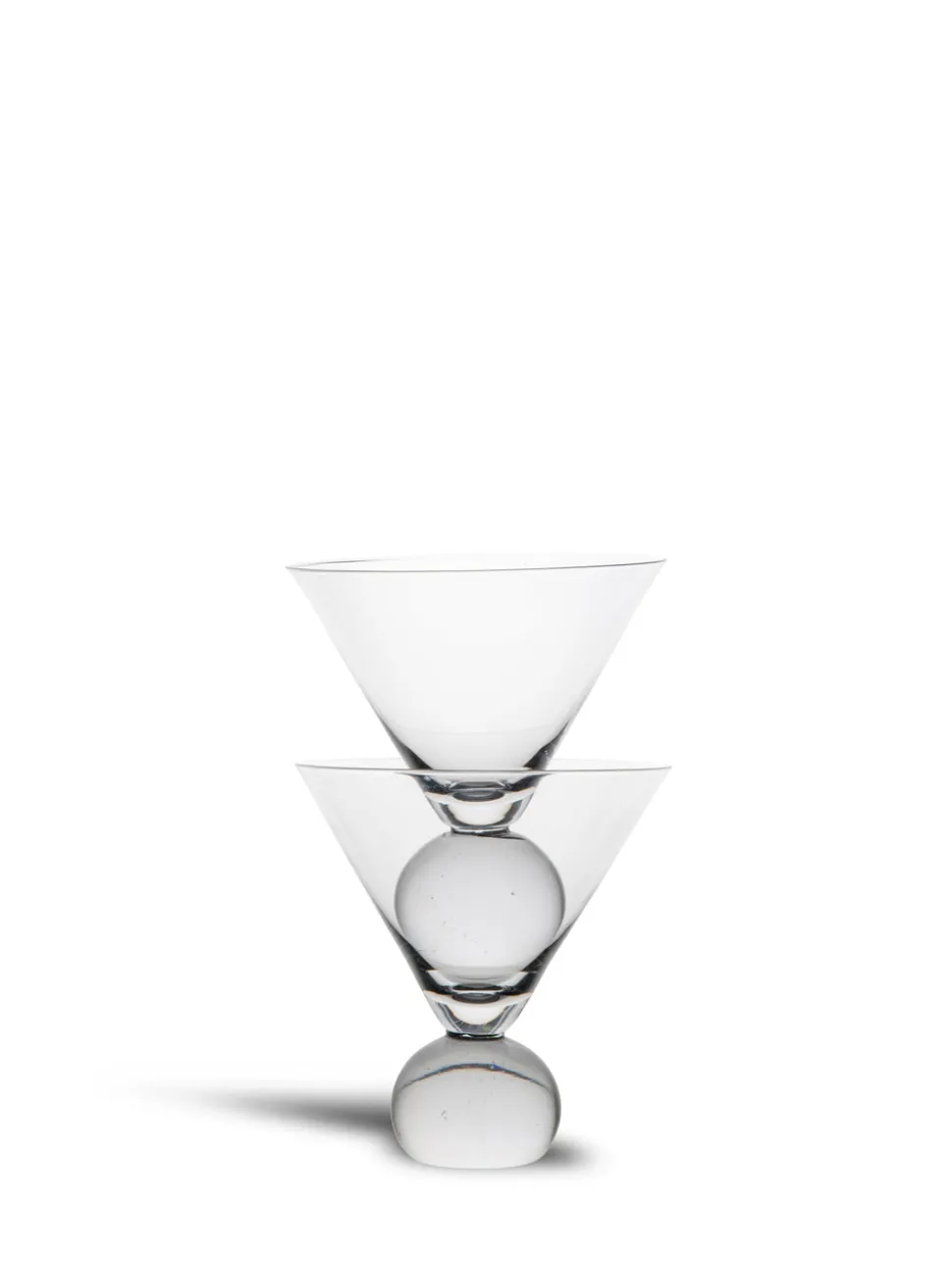 Spice Glasses, Ball-Stem Martini Glass, Set of Two