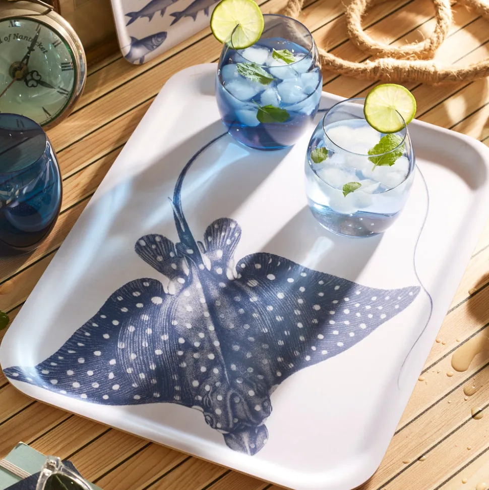 Spotted Stingray Large Rectangular Birchwood Tray