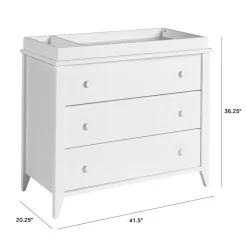Sprout 3-Drawer Changer Dresser with Removable Changing Tray in White