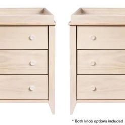 Sprout 3-Drawer Changer Dresser with Removable Changing Tray in Washed Natural & White