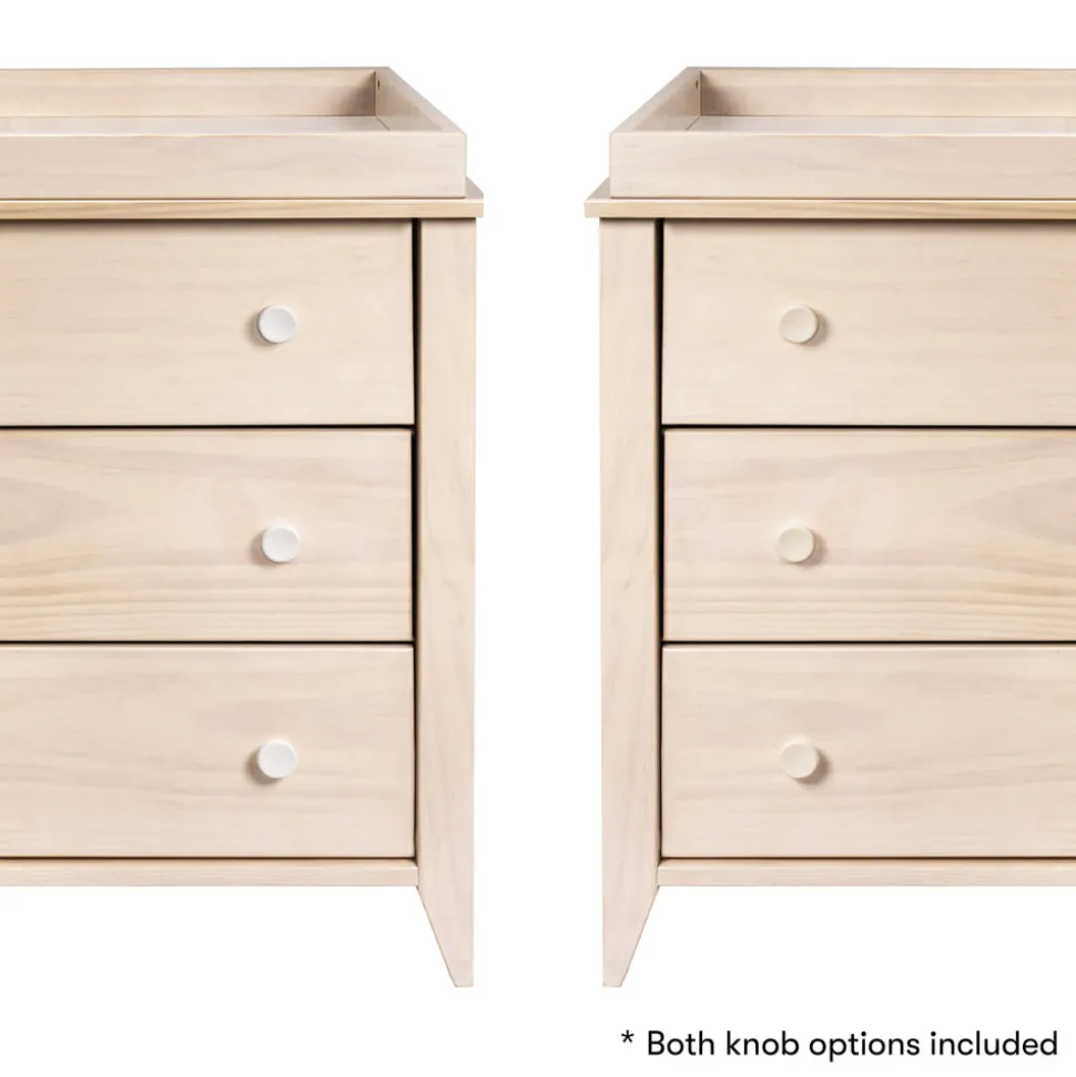 Sprout 3-Drawer Changer Dresser with Removable Changing Tray in Washed Natural & White