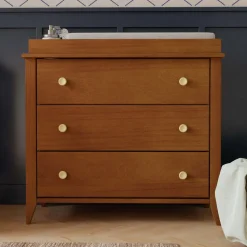 Sprout 3-Drawer Changer Dresser with Removable Changing Tray in Chestnut & Natural
