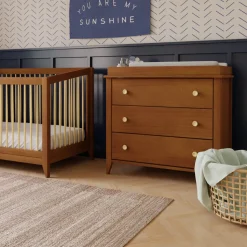 Sprout 3-Drawer Changer Dresser with Removable Changing Tray in Chestnut & Natural