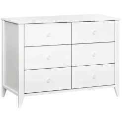 Sprout 6-Drawer Double Dresser in White