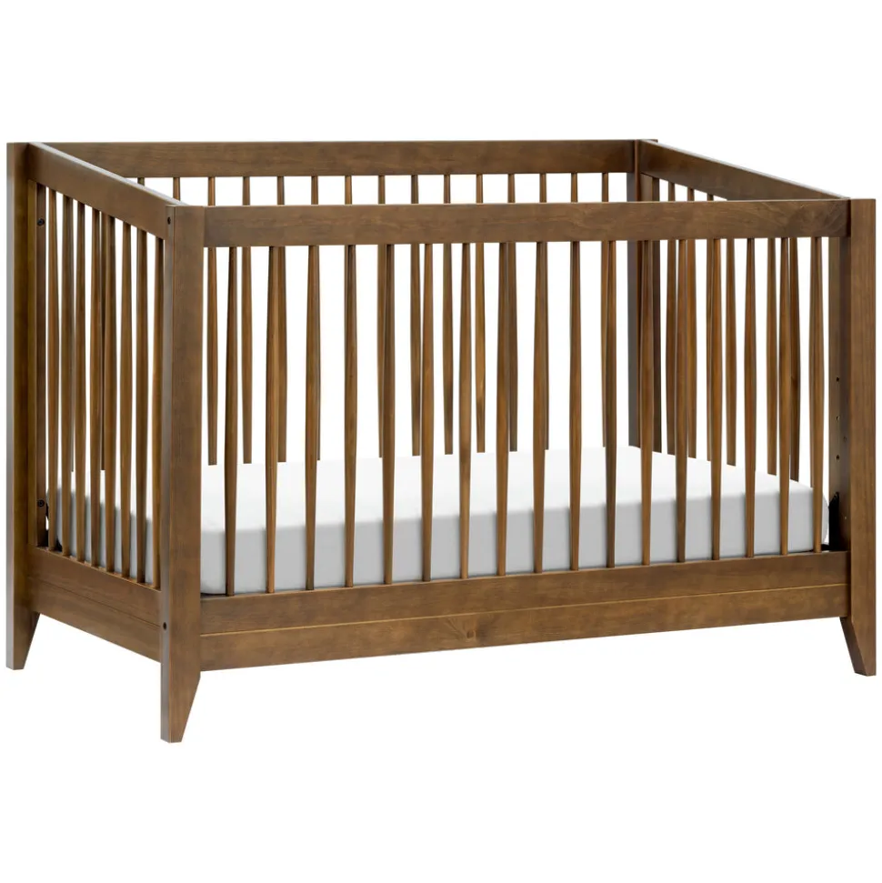 Sprout 4-in-1 Convertible Crib with Toddler Bed Conversion Kit in Natural Walnut