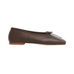 Square Toe Ballerina in Chocolate