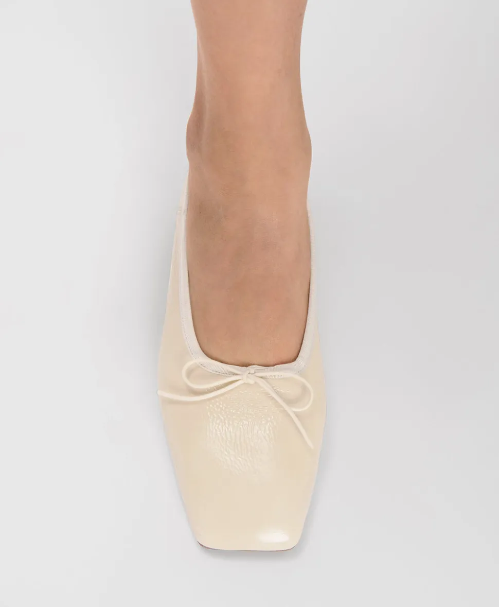 Square Toe Ballerina in Dark Oxblood