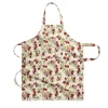 Squirrel and Pinecone Apron in Red & Brown