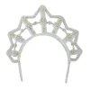 Star Shaped Pearl Headpiece in White Velvet