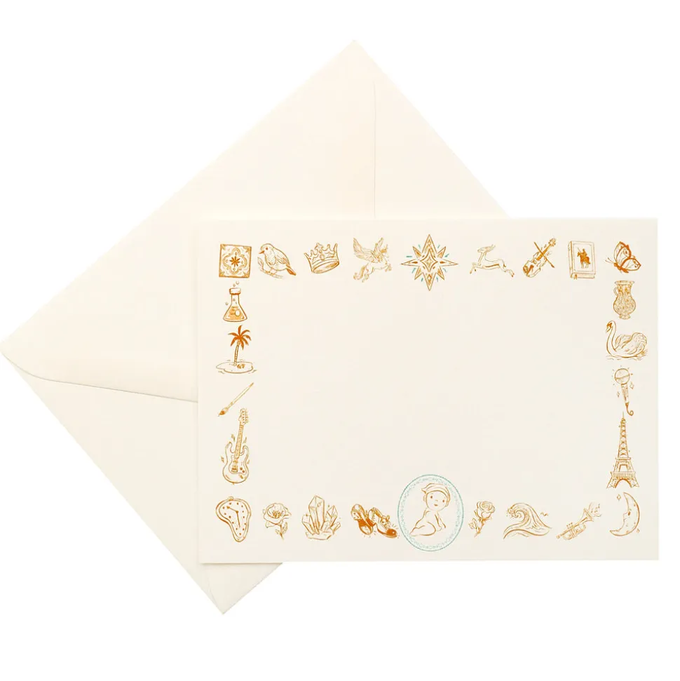 Stationery Card Set in Orange