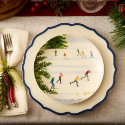 Stella Scalloped Blue Dinner Plate