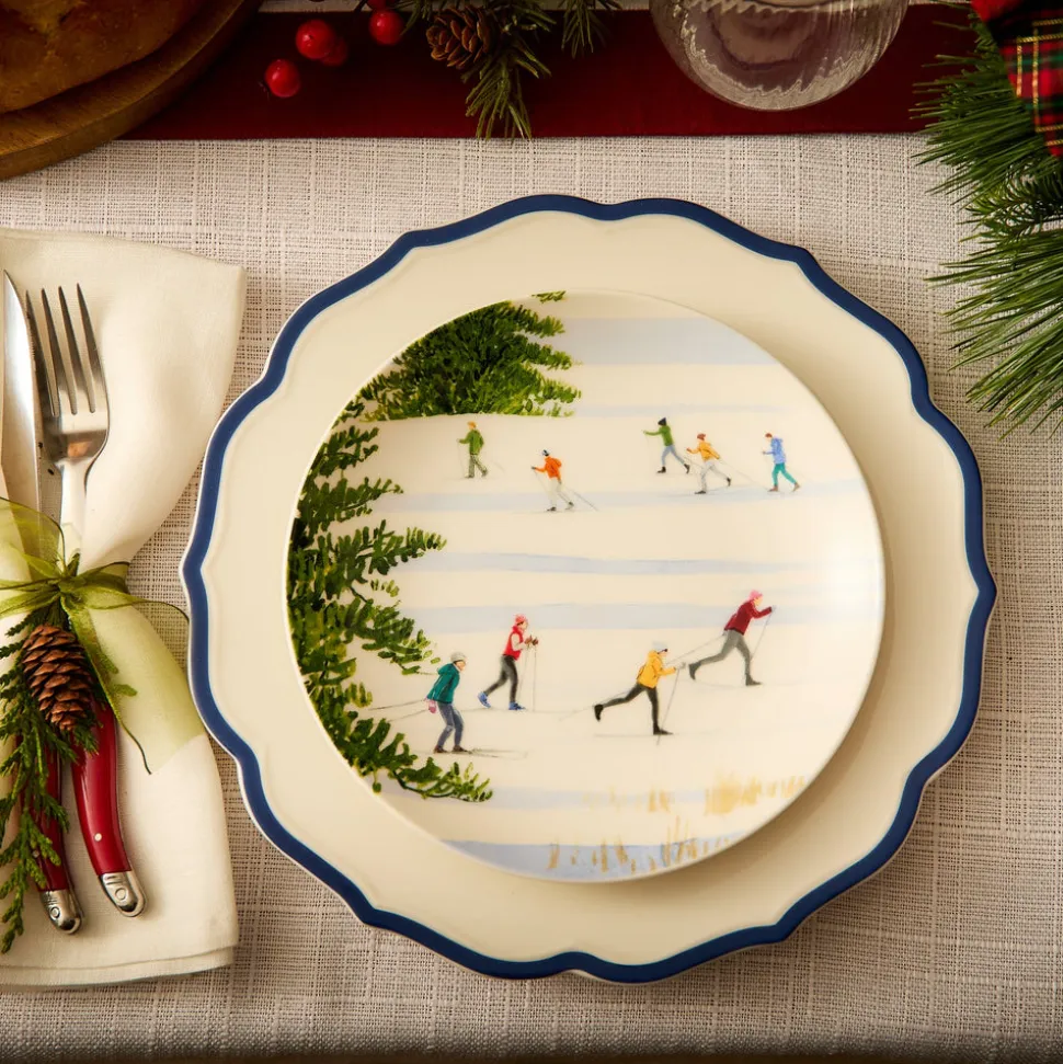 Stella Scalloped Blue Dinner Plate