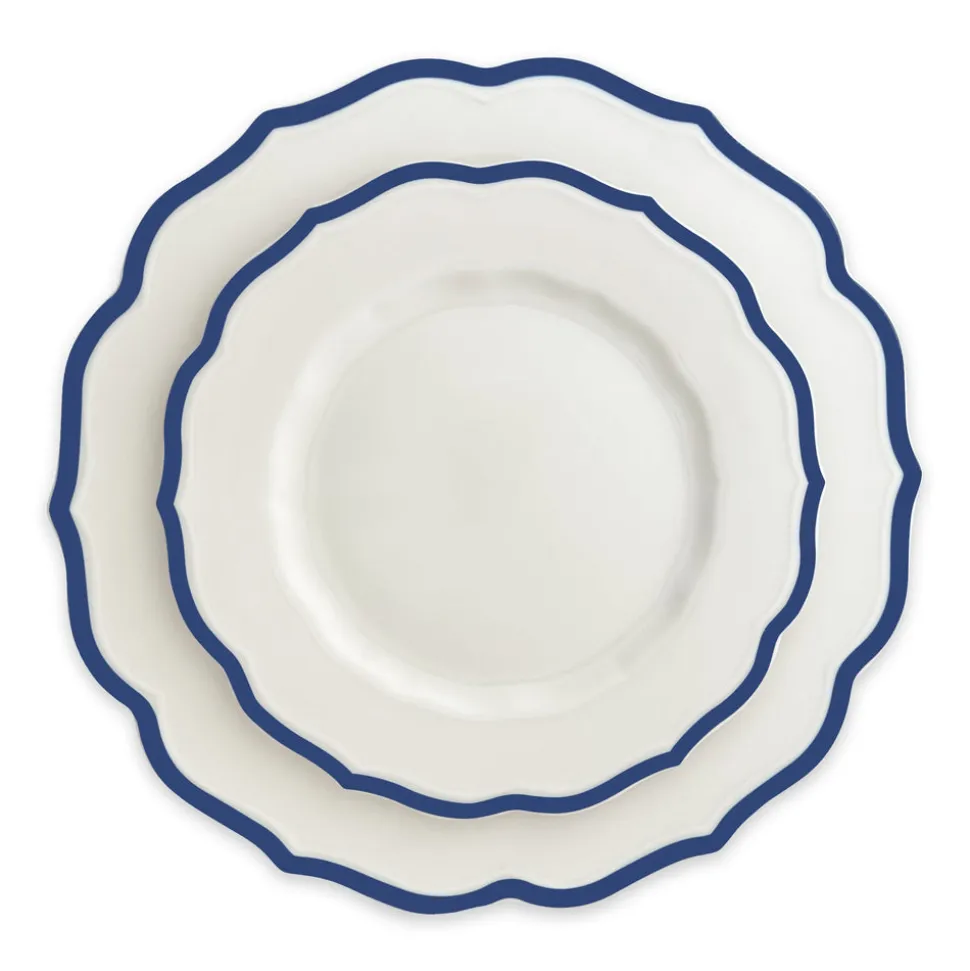 Stella Scalloped Blue Salad Plate