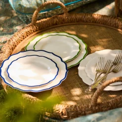 Stella Scalloped Verde Salad Plate