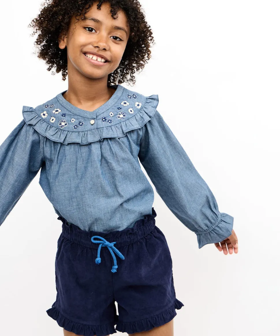 Stella Short in Navy Corduroy