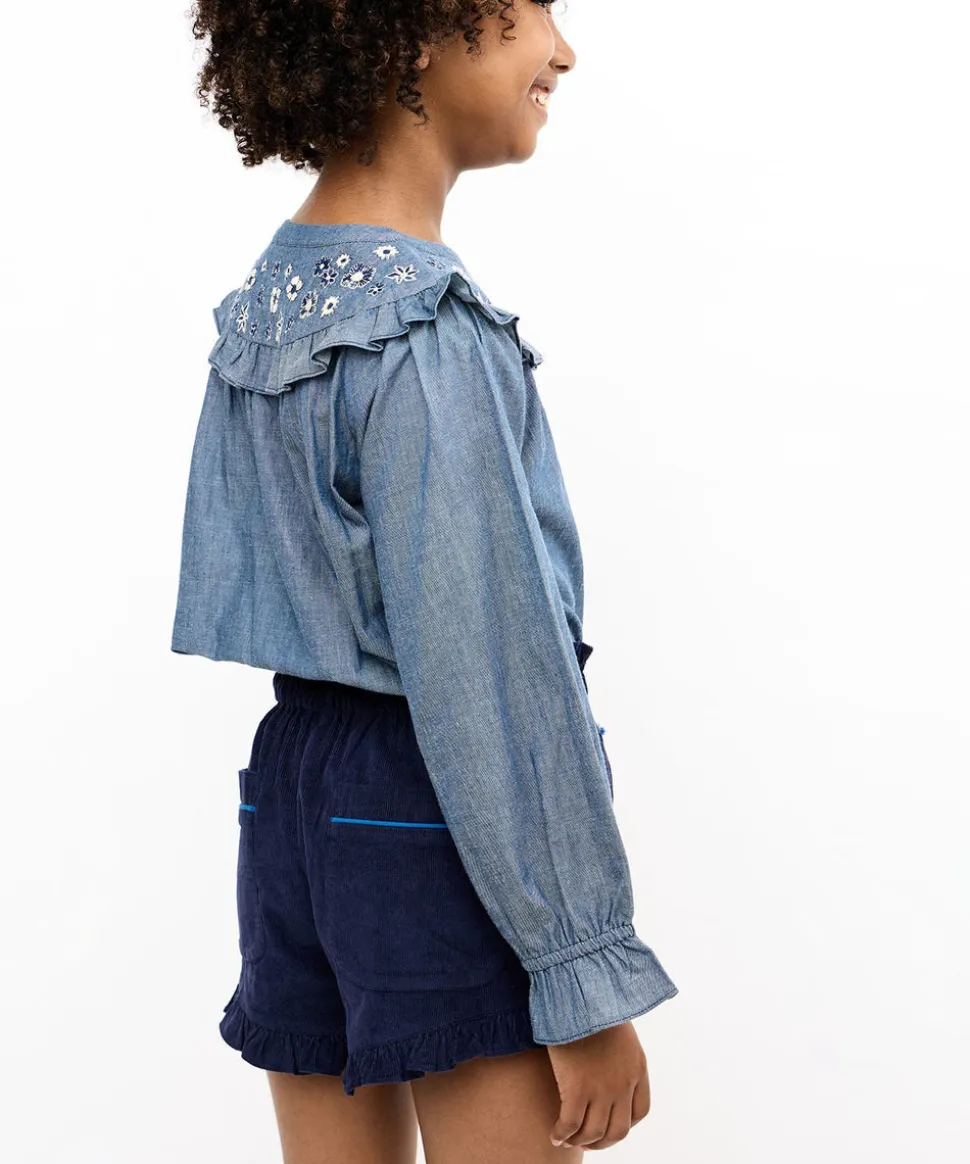 Stella Short in Navy Corduroy