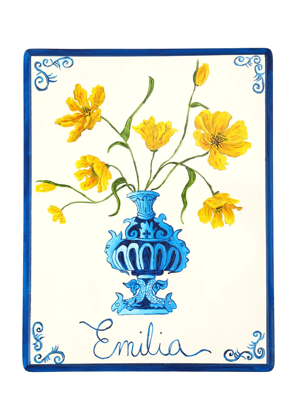 Step Stool in Blue Vase