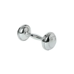 Sterling Silver Beaded Dumbbell Rattle