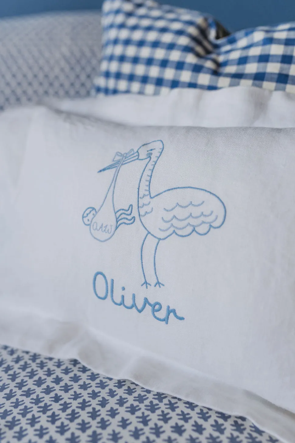 Stork Baby Pillow