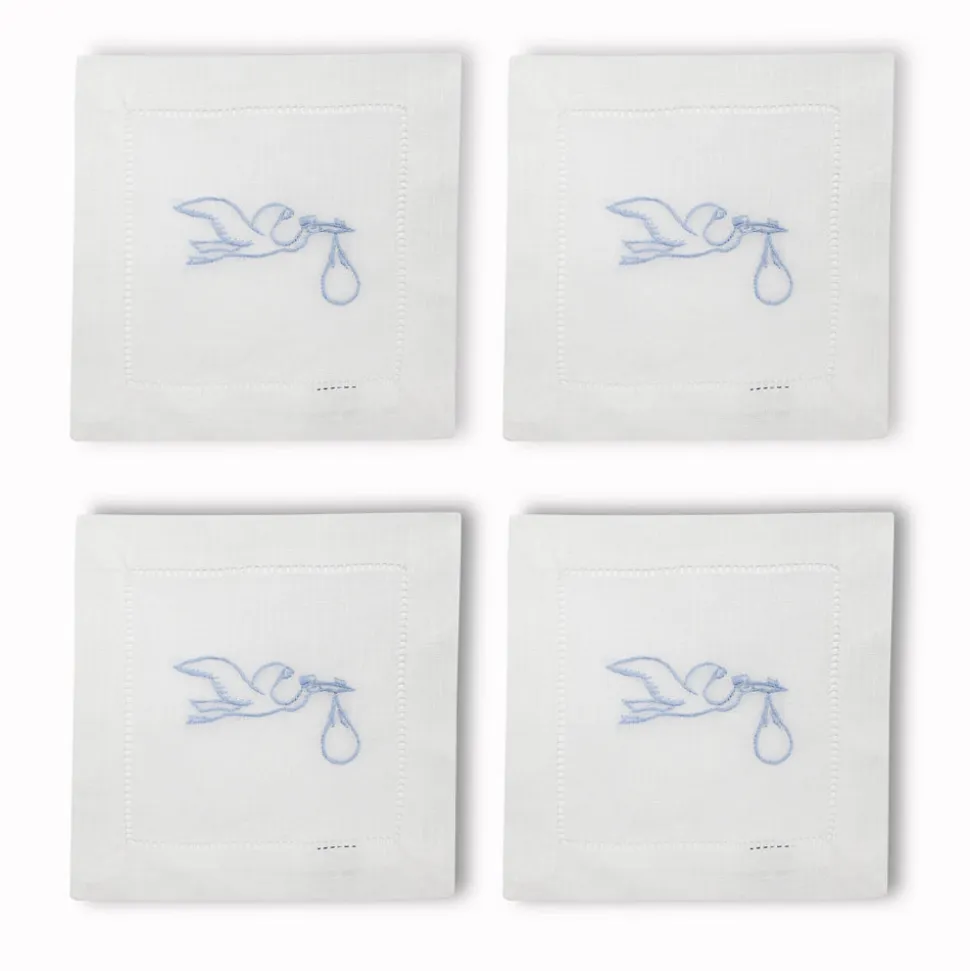Stork Cocktail Napkins, Set of 4