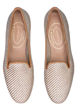 Straw Cream Raffia Slipper