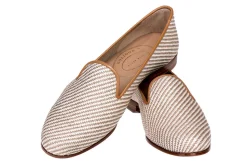 Straw Cream Raffia Slipper
