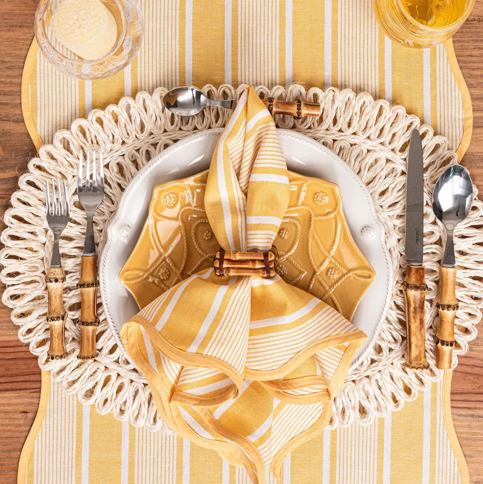 Straw Loop Oval Placemat in Whitewash
