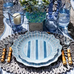 Straw Loop Oval Placemat in Chambray
