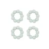 Striped Napkin Rings in Chalk Blue, Set of 4